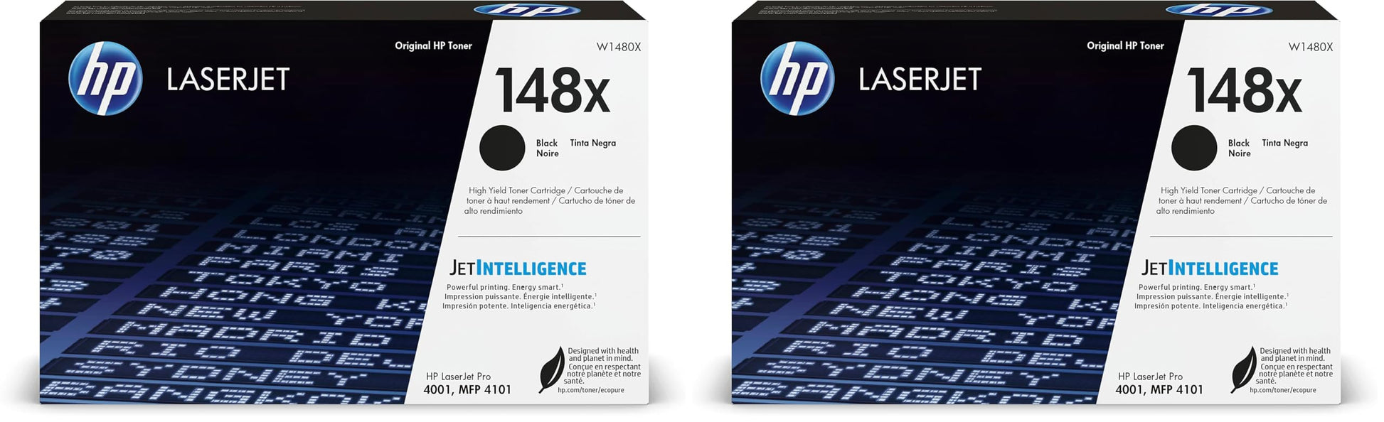 HP Original 148X Black LaserJet Toner Cartridge | This Cartridge Works LaserJet Pro 4001,MFP 4101 | W1480X,(Pack of 2)
