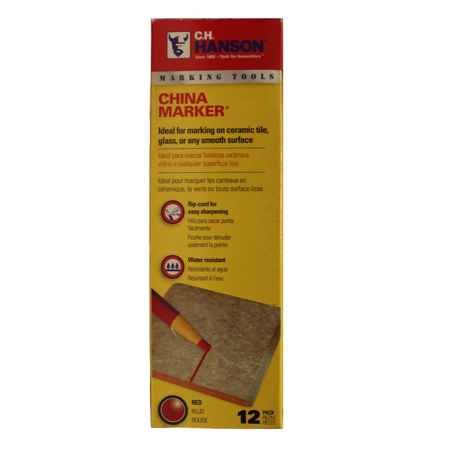 C.H. MARKER CHINA RED