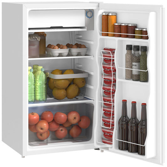HOMCOM Mini Fridge with Freezer 3.2 Cu.Ft
