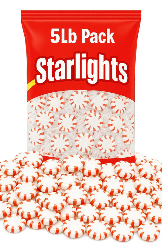Starlight Mints, Individually Wrapped Refreshing Mints, Ideal Peppermint Candies for Sharing, Candy Dishes and Holidays (5 Lbs) 26900012