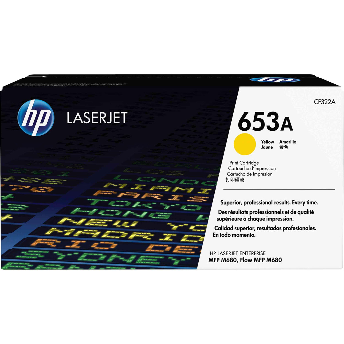 HP 653A Yellow Toner Cartridge | Works with HP Color LaserJet Enterprise MFP M680 Series | CF322A
