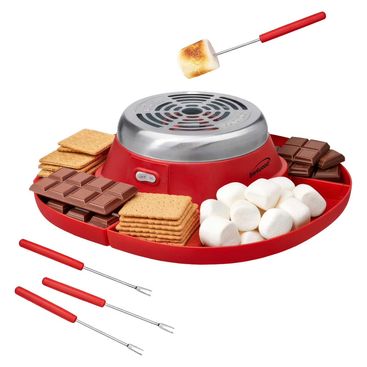 Brentwood TS-608R Indoor S’mores Maker, Red