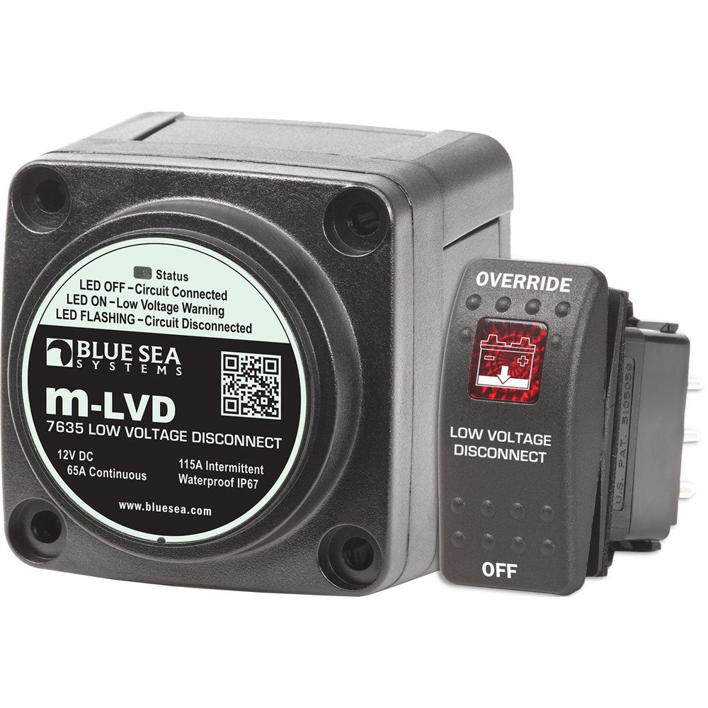 Blue Sea Systems 7635 m-LVD Low Voltage Disconnect 65A 12V