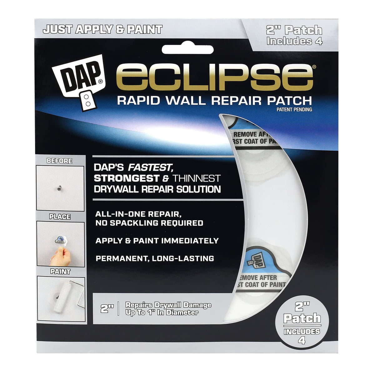 DAP WALL REPAIR PATCH 2" 4PK