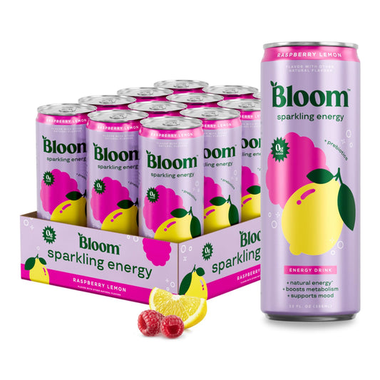 Bloom Raspberry Lemon Energy Drink 12/12oz