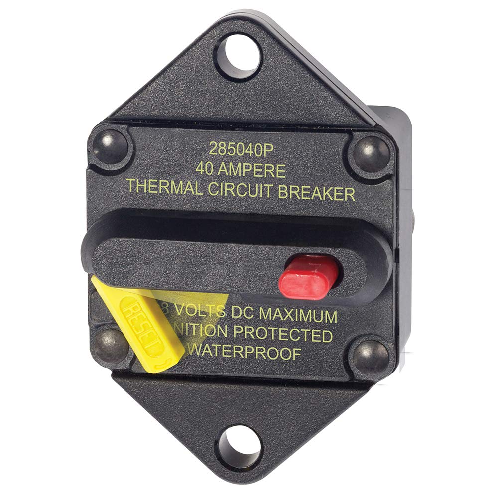 Blue Sea Systems 7082 285 Series Panel Circuit Breaker 40A 48V DC