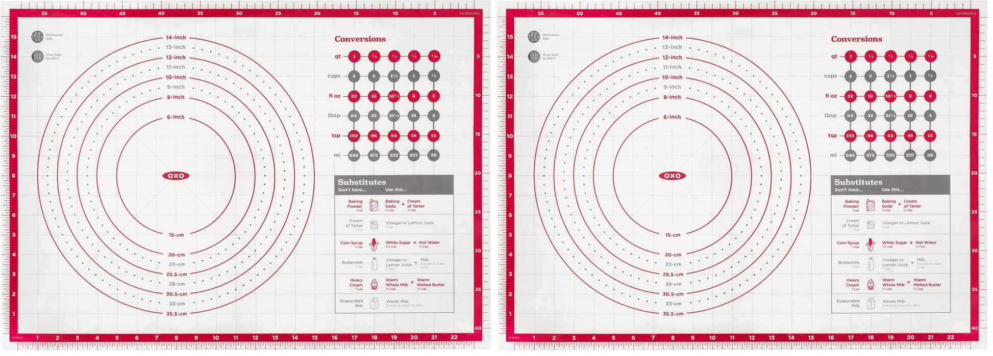 OXO Good Grips Silicone Pastry Mat (Pack of 2)