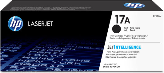 HP 17A Black Toner Cartridge | Works with HP LaserJet Pro M102 Series, HP LaserJet Pro MFP M130 Series | CF217A