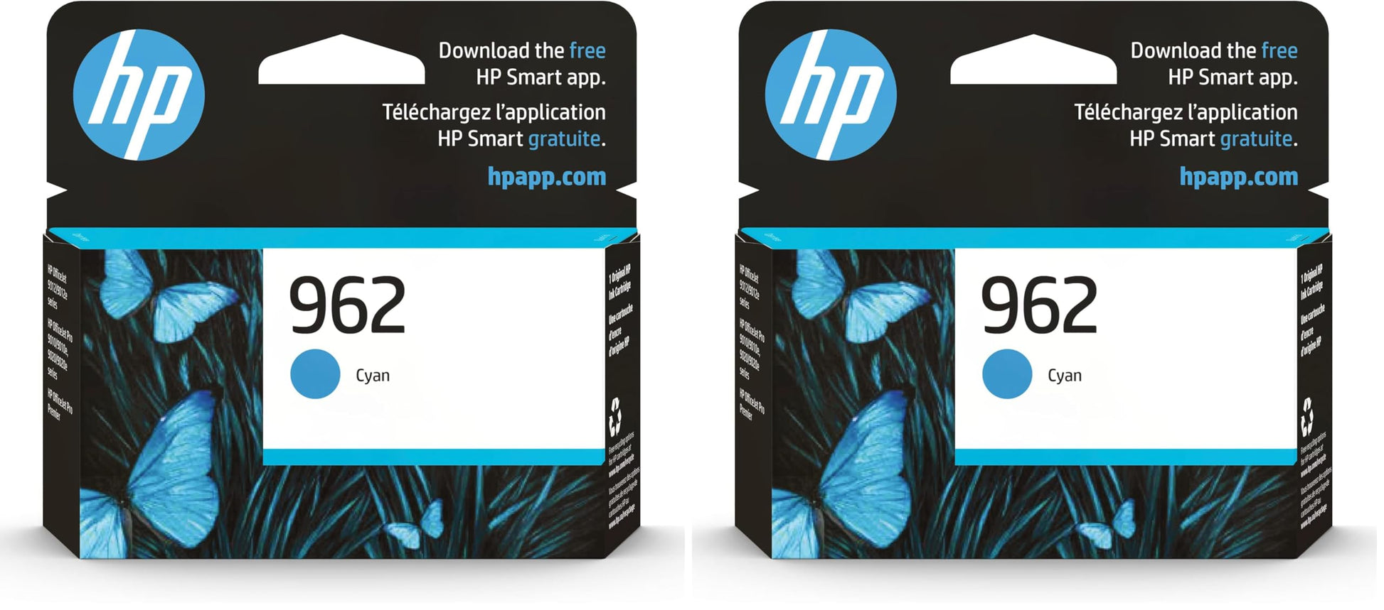 HP 962 Cyan Ink Cartridge 3HZ96AN Pack of 2