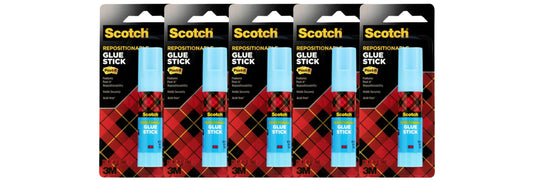3M Removable Restickable Glue Stick 0.49oz 5-Pack