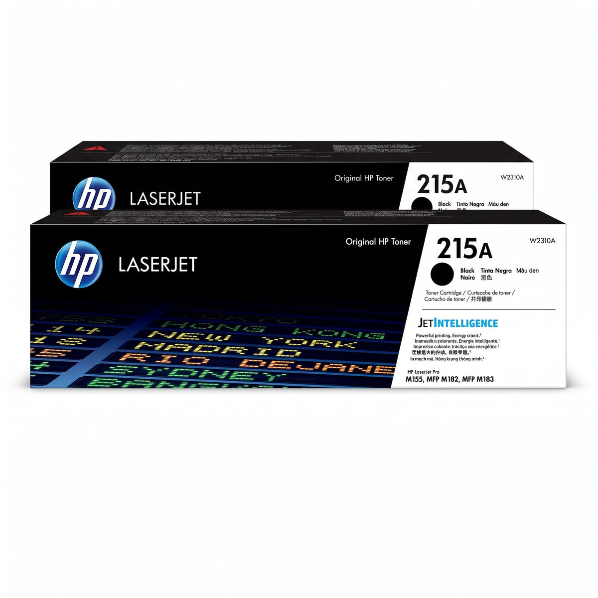 HP 215A Black Toner Cartridge Printers | Works with Printer Series: Color LaserJet Pro M155,Color LaserJet Pro MFP M182,M183 | W2310A,(Pack of 2)