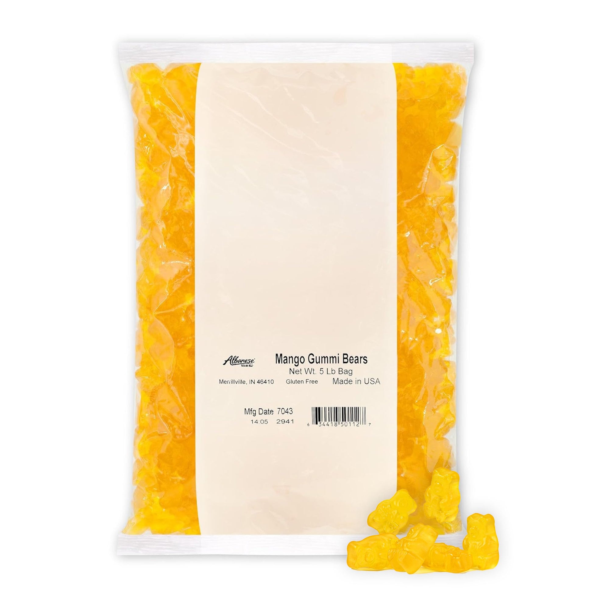 Albanese Mango Gummi Bears 5-Pound Bag