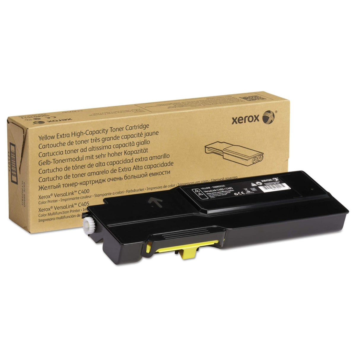 Xerox (106R03525) C400/C405 Yellow Extra High Yield Toner Cartridge (8,000 Yield) w/ micro smartoners cloth