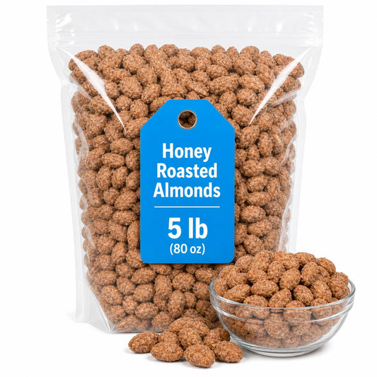 Jonny Honey Roasted Almonds 5 lb Bulk