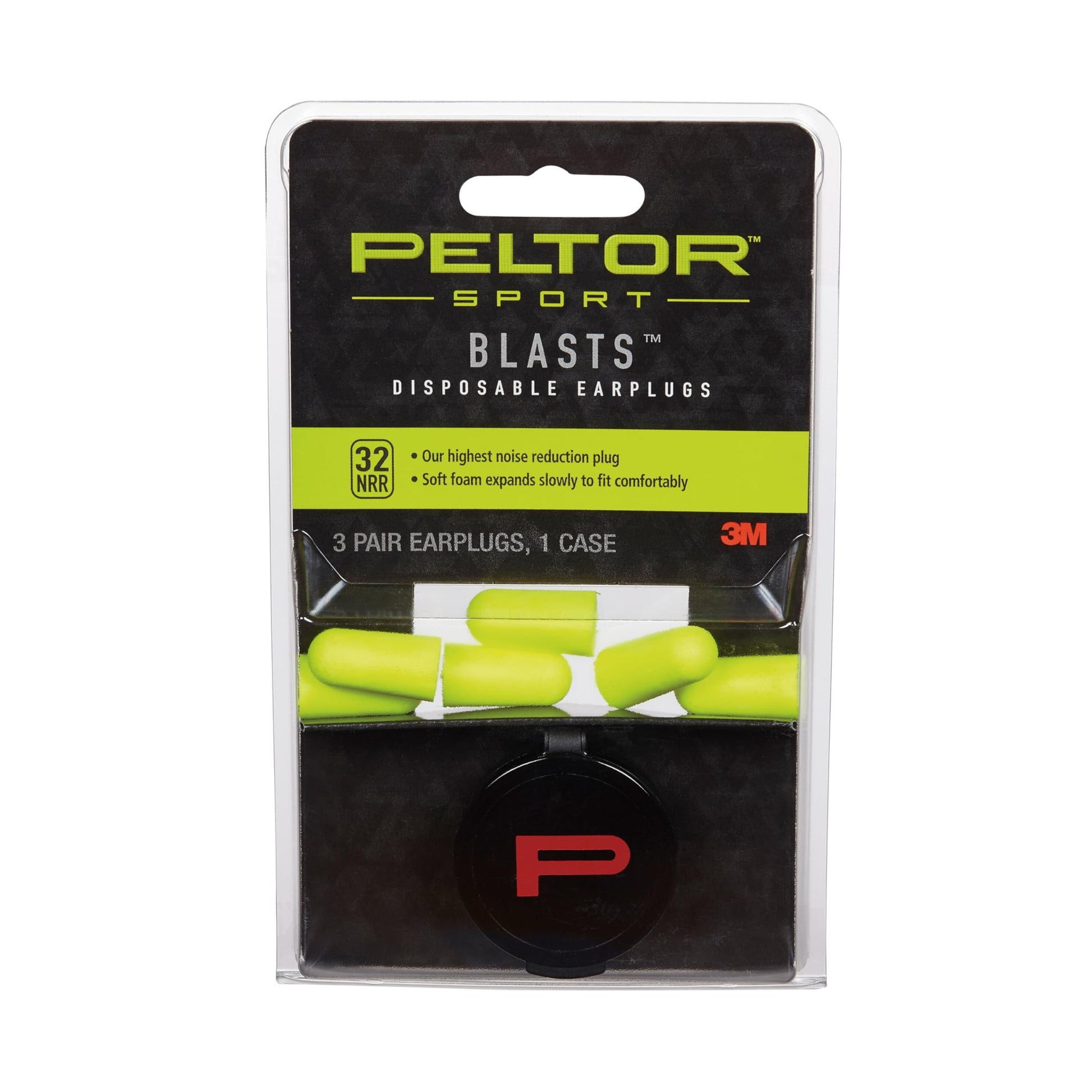 AEARO EAR AO SAFETY EAR BLASTS DISPOSABLE EAR PLUGS NRR: 33dB / Pk: Blister Card / Ct: 3 pr