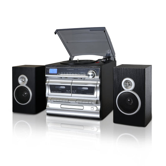 Trexonic 3-Speed Turntable CD Cassette Bluetooth USB
