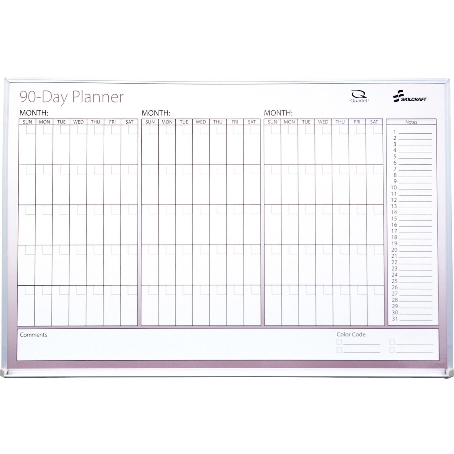 NATIONAL 90-Day Dry Erase Planner, 24 x 36