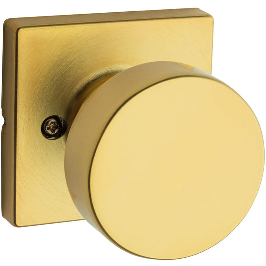 Kwikset Pismo Dummy Door Knob Satin Brass