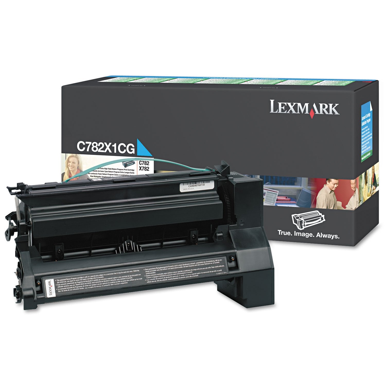 Lexmark X782 Extra High Yield Cyan Toner Cartridge C782X1CG 15,000 Pages