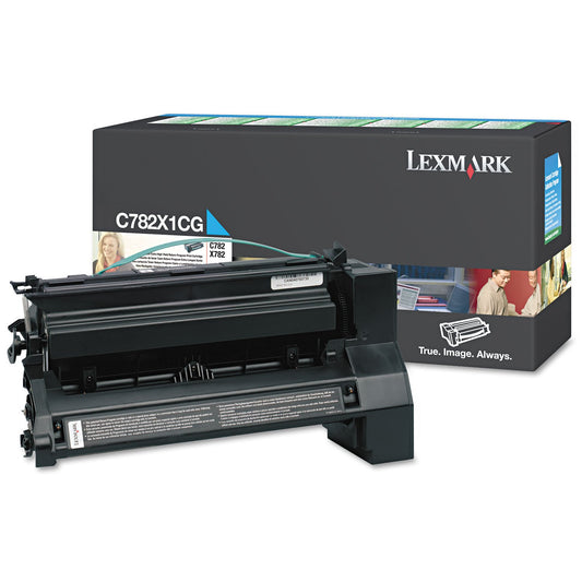 Lexmark X782 Extra High Yield Cyan Toner Cartridge C782X1CG 15,000 Pages