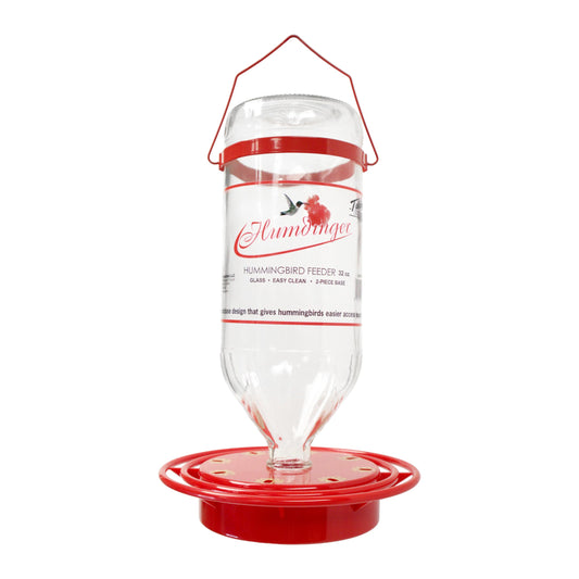 TURBINE Humdinger Hummingbird Feeder Glass 32 Oz Red