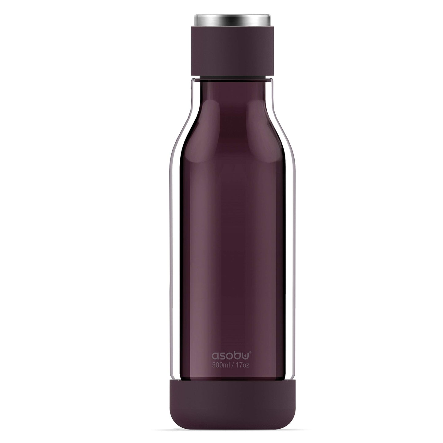 Asobu Inner Peace Travel Water Bottle 17oz Burgundy