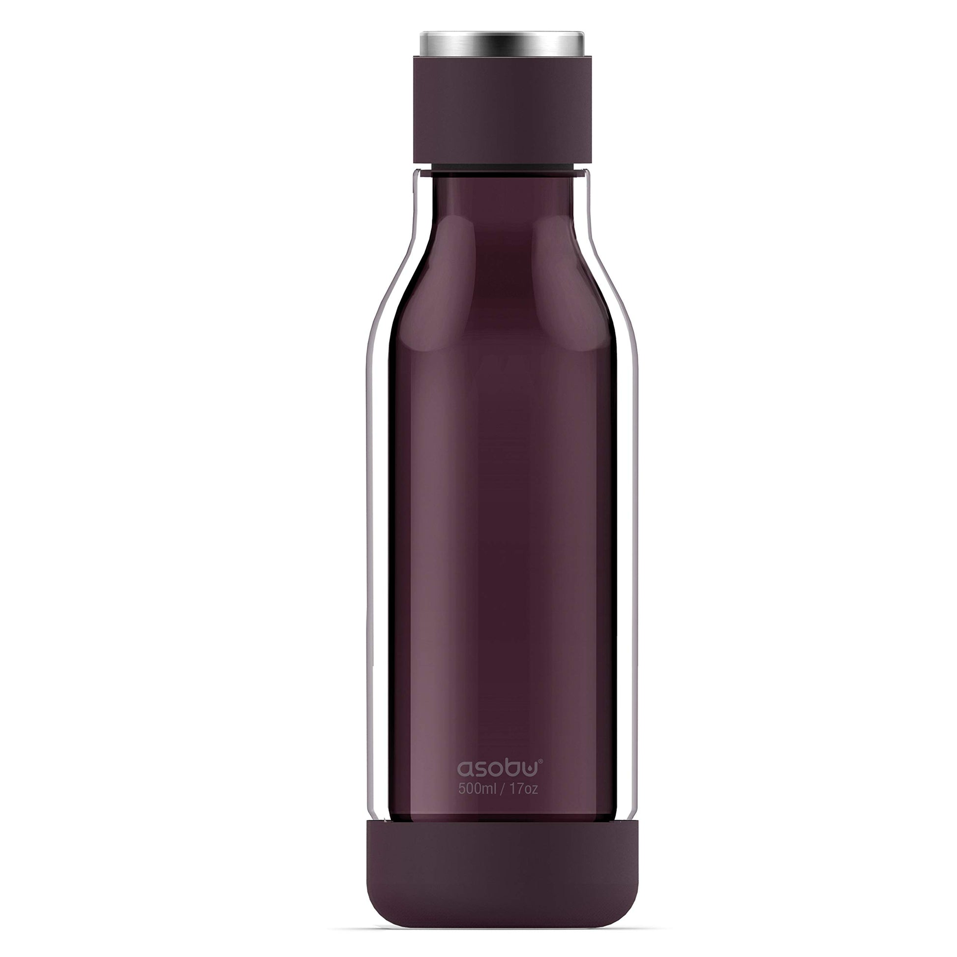 Asobu Inner Peace Travel Water Bottle 17oz Burgundy