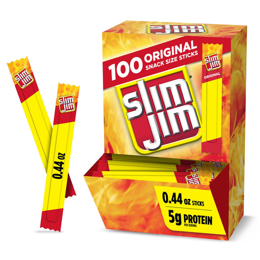 Slim Jim Original Jerky Sticks 0.44oz 100ct