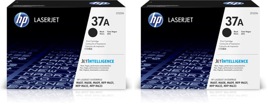 HP 37A Black Toner Cartridge | Works LaserJet Enterprise M607,M608,M609 Series,LaserJet Enterprise MFP M631,M632,M633 Series | CF237A,(Pack of 2)