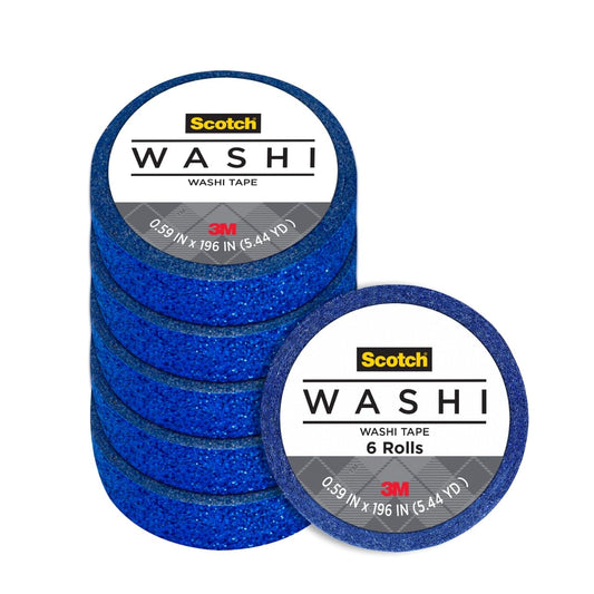 3M Scotch Expressions Glitter Washi Tape 6 Rolls