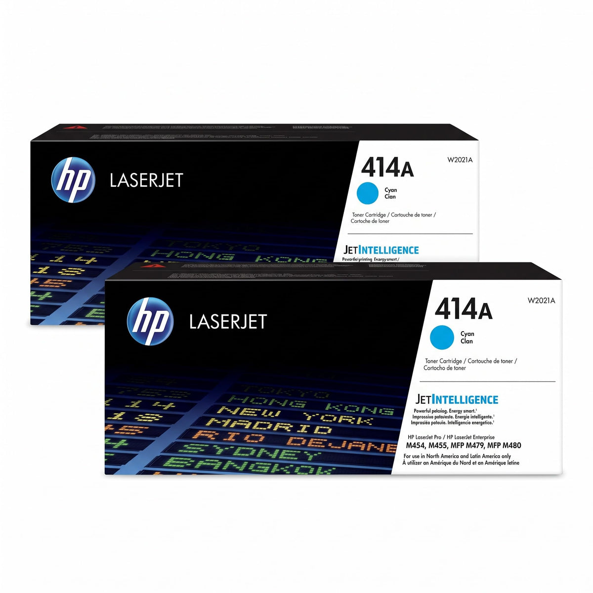 HP 414A Cyan Toner Cartridge | Works with Color LaserJet Enterprise M455dn,MFP M480f,Pro M454,MFP M479 Series | W2021A,(Pack of 2)