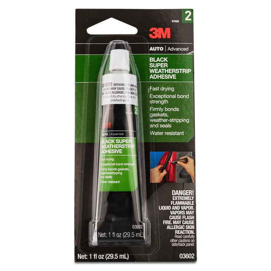 3M Black Super Weatherstrip Adhesive 03602 1 fl oz