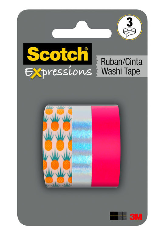 3M Scotch Expressions Washi Tape C1017-8-P6 8 Rolls