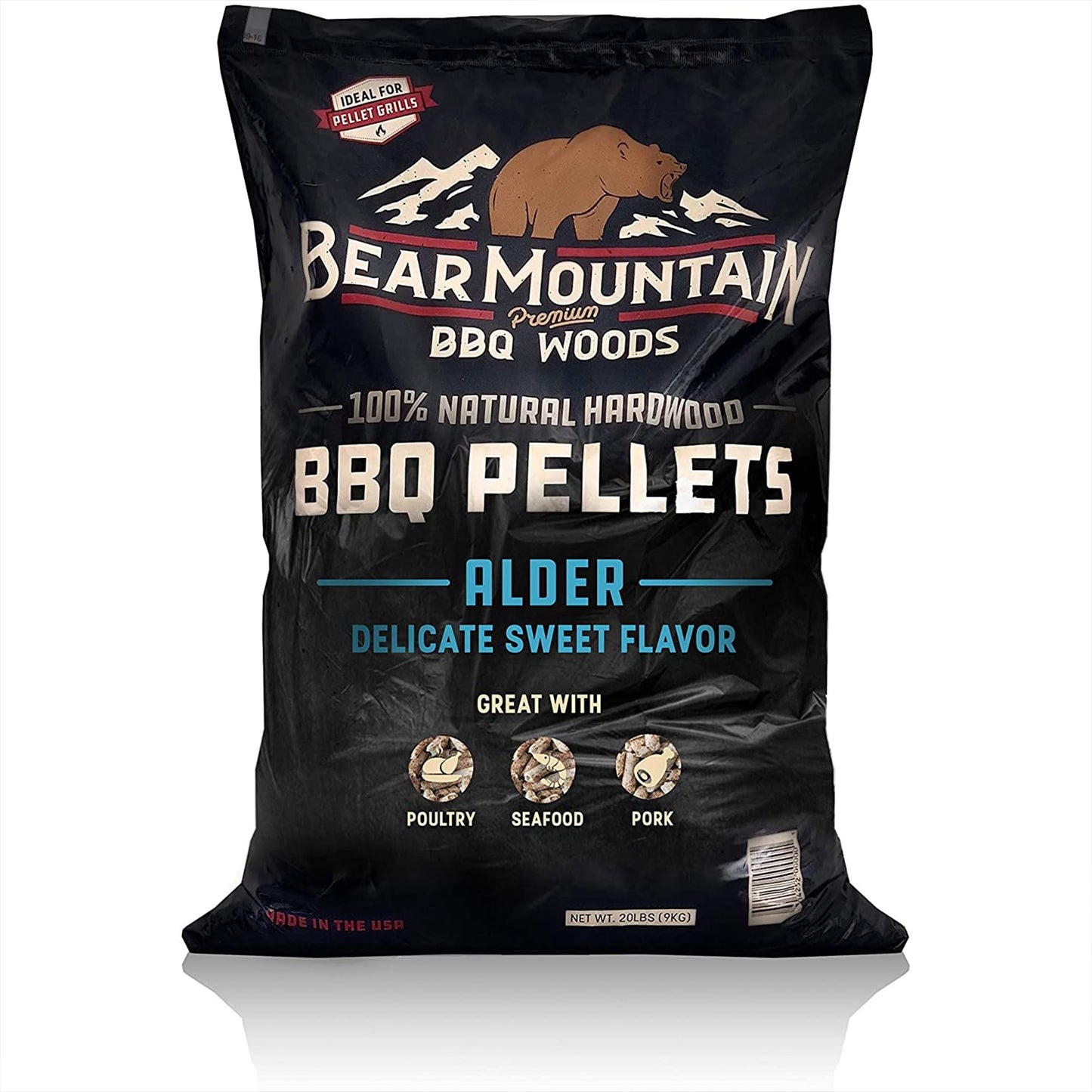 Bear Mountain Alder BBQ Wood Pellets 20lb
