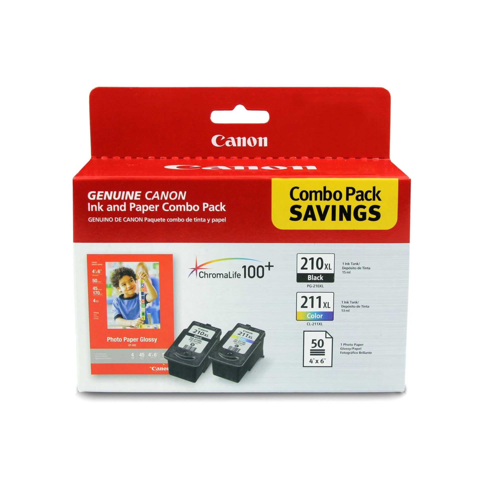 Canon PG-210XL/CL-211XL Ink & Photo Paper Pack
