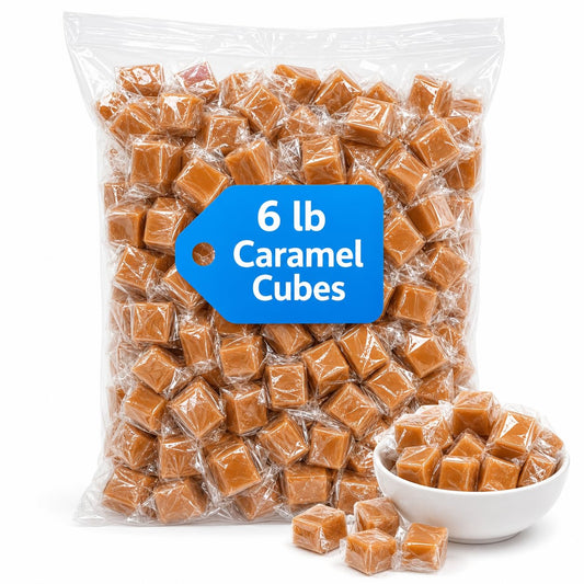 Mascot Caramel Cubes Candy 6 lb Bulk Bag