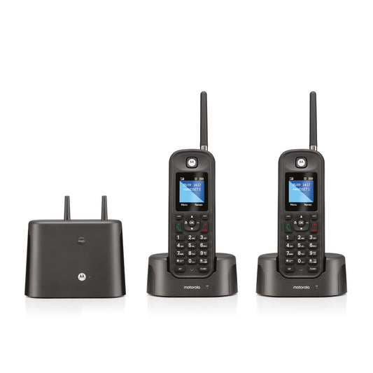 Motorola O212 DECT 6.0 Cordless Phone, 2 Handsets, IP67