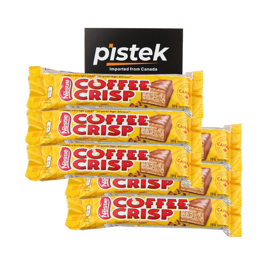 King Size Crispy Coffee Candy Bars, 2.64 oz Each, Pack of 6, 1 Pound Bag