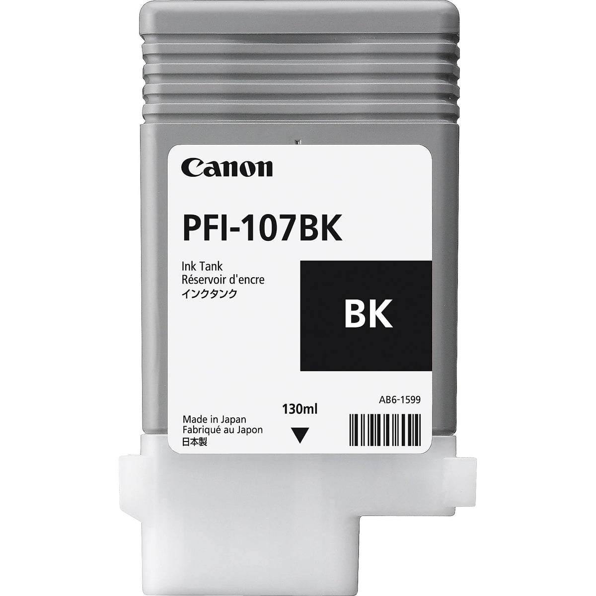Canon Brand Name PFI-107BK Black Ink 130ml iPF680 685 780 785 6705B001