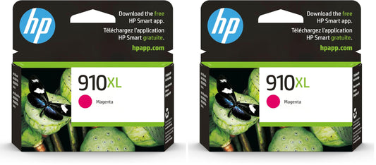 HP 910XL Magenta High-Yield Ink Cartridge | Works with OfficeJet 8010,8020 Series,OfficeJet Pro 8020,8030 Series | Eligible for Instant Ink-| 3YL64AN,(Pack of 2)
