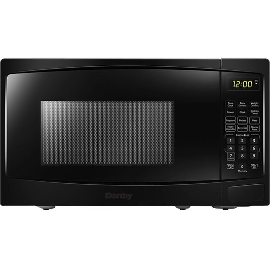 Danby DBMW0920BBB 0.9 cu ft. Countertop Microwave in Black 6 Convenient Auto Cook Options: Popcorn, Potato, Pizza, Frozen Vegetables, Beverage, Dinner Plate. Express Cook buttons: 1 – 6 minutes