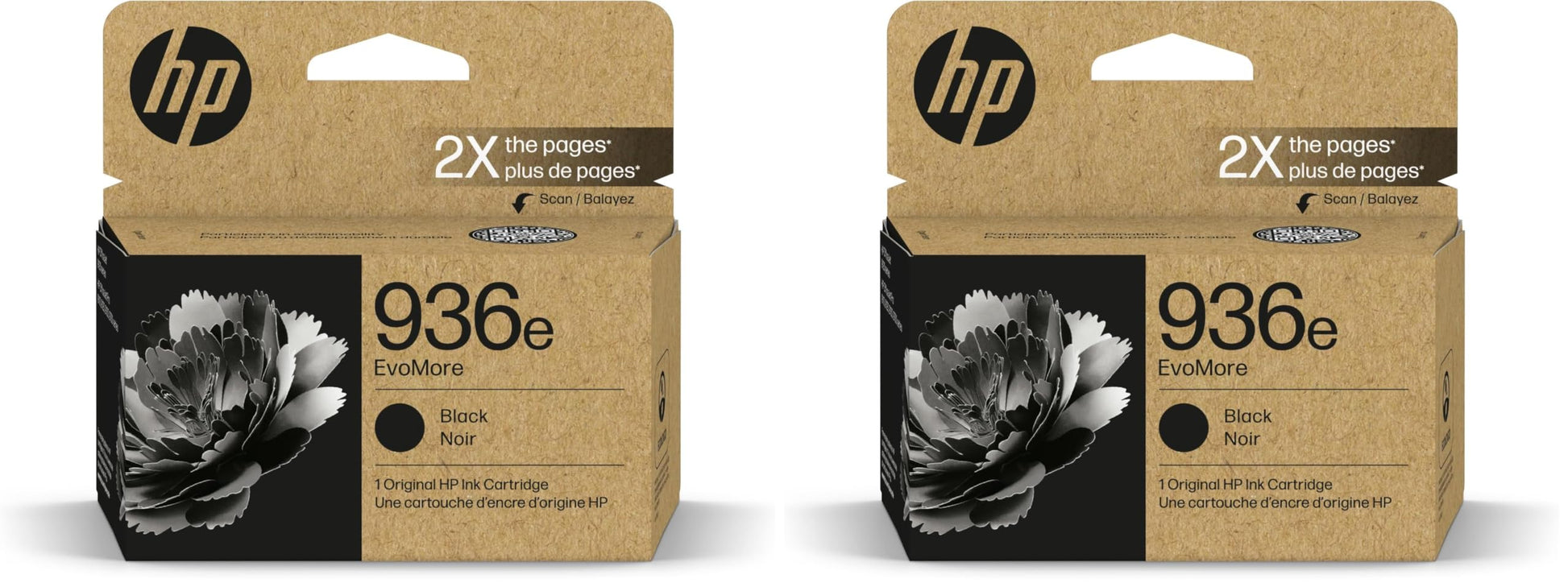 HP 936e Black EvoMore Ink Cartridge 4S6V6LN 2-Pack