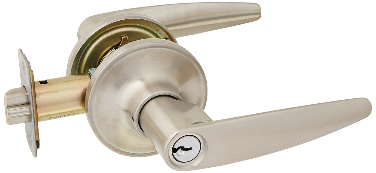 Schlage Dover Keyed Door Lever Satin Stainless Steel