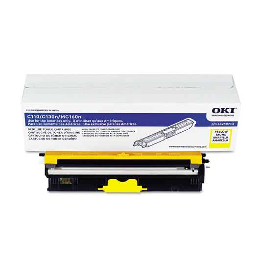 OKI High Yield Yellow Toner 44250713, 2500 Yield