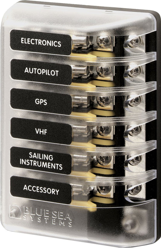 Blue Sea Systems 5015 AGC 6-Circuit Fuse Block