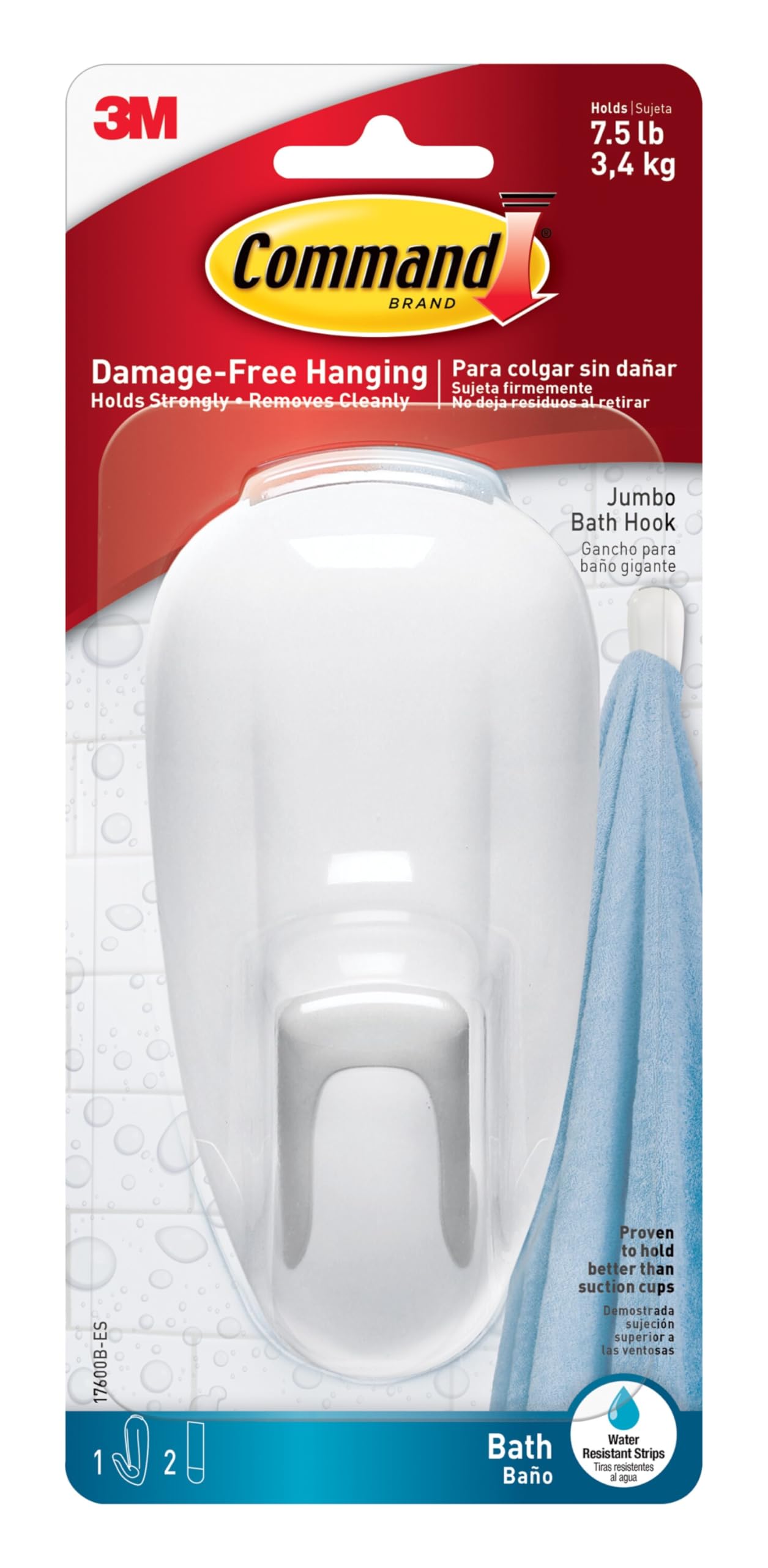 3M Command Bathroom Adhesive Hook