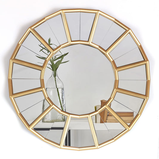 Mirrorize Round Gold Framed De