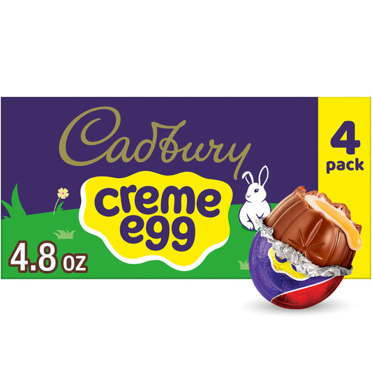 CREME EGG Milk Chocolate with Fondant – Easter Candy Box, 4.8 oz (4 Count)
