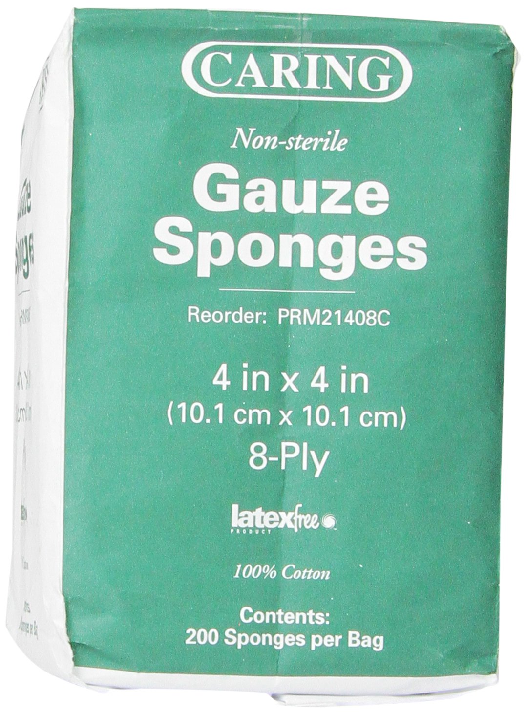 Medline PRM21408C Caring Woven Non-Sterile Gauze Sponges, 4"x4" (Case of 4000)