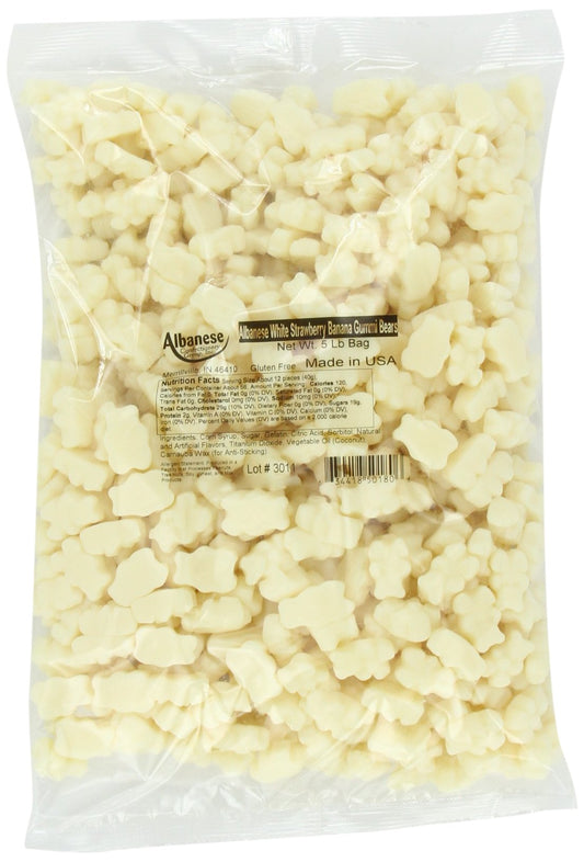 Albanese White Strawberry-Banana Gummi Bears 80 oz 50180